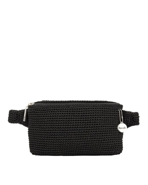 The Sak Black Caraway Crochet Small Belt Bag