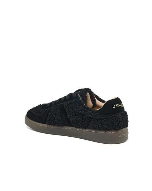 J/Slides Black Heidi Shearling Sneaker