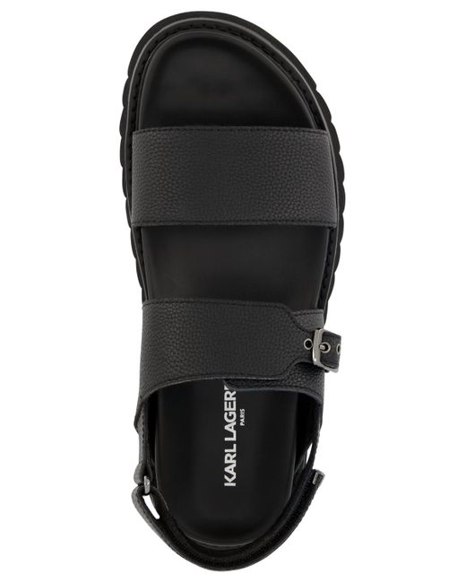 Karl Lagerfeld Black Fisherman Sandals for men