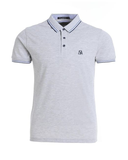 Bellemere New York Bellemere Silk Cotton Polo Shirt in Blue for Men | Lyst