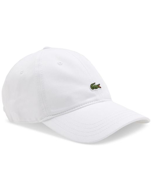 Lacoste White Adjustable Logo Cap for men