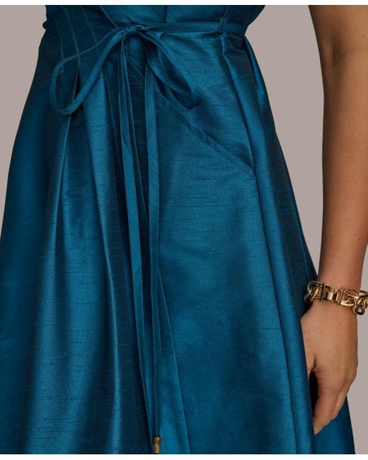 Donna Karan Blue A-line Wrap Dress