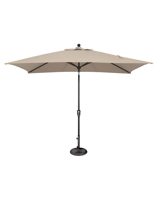 Mondawe White 6.6ftx10ft Solefin Rectangle Patio Umbrella