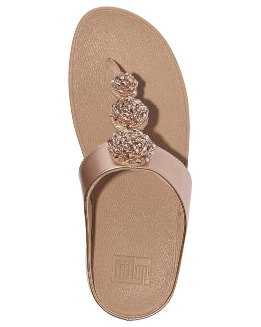 Fitflop Brown Fino Beadie Wedge Sandals