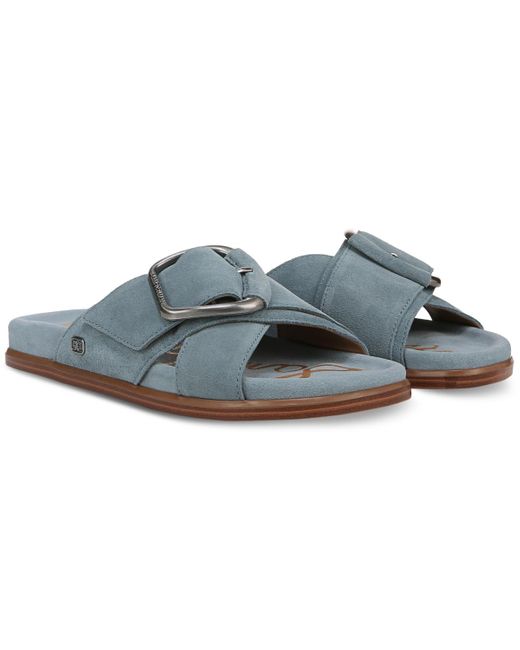 Sam Edelman Blue Darla Slide Flat Sandals
