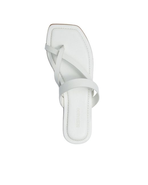 Bernardo White Ocana Toe Ring Sandal