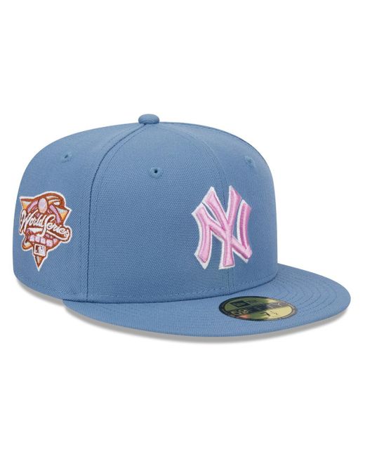 KTZ Blue New York Yankees Faded Color Pack 59fifty Fitted Hat for men