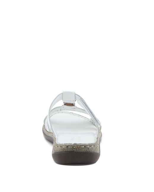 Spring Step White Virelle Slide