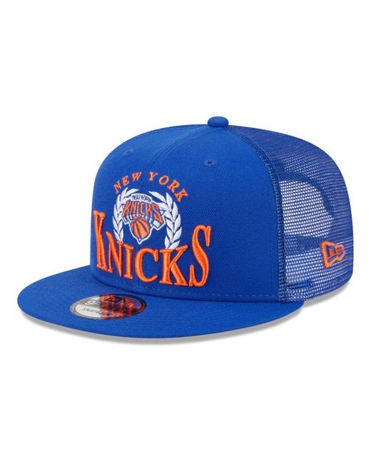KTZ Blue New York Knicks Bold Laurels 9fifty Snapback Hat for Men | Lyst