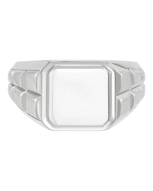 Macy's White Signet Ring for men