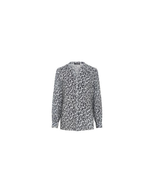 Olsen Gray Leopard Tunic Shirt