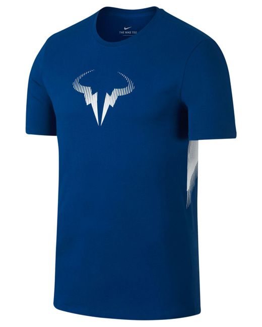 Nike Cotton Men's Rafael Nadal Logo T-shirt in Blue for Men | Lyst