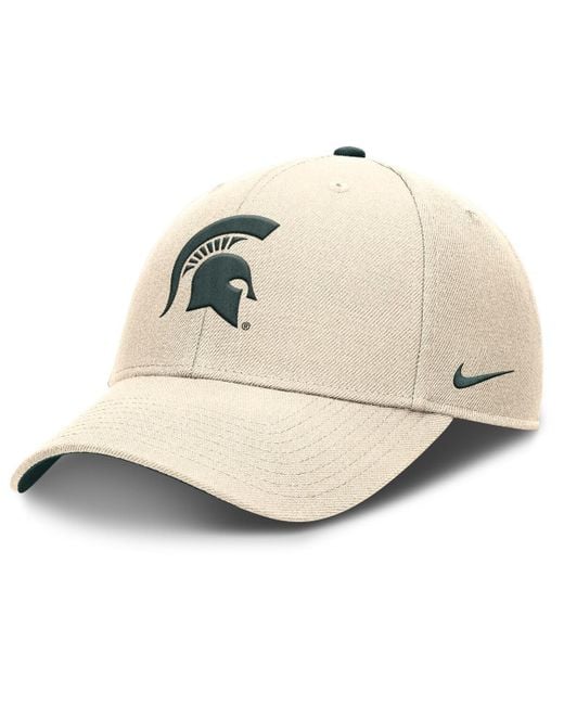 Nike Natural Michigan State Spartans Rise Primetime Performance Trucker Adjustable Hat for men