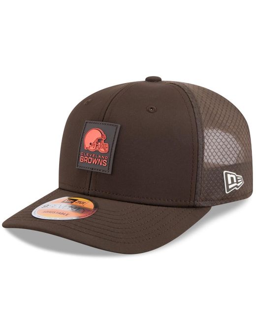 KTZ Brown Cleveland S 2025 Sideline 9seventy Trucker Adjustable Hat for men