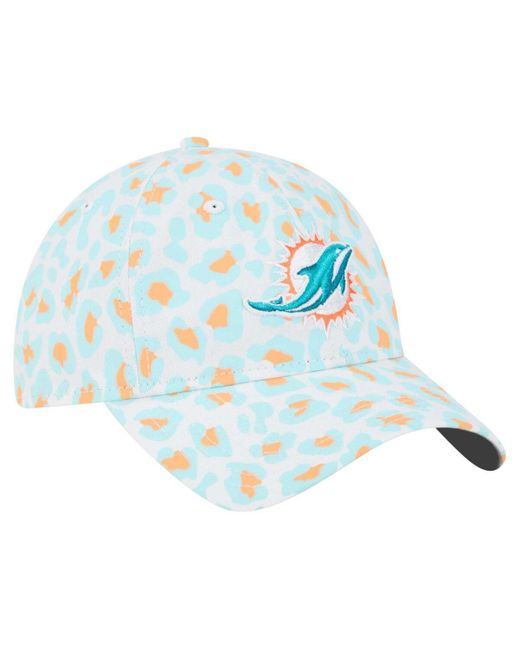 KTZ Blue Miami Dolphins Active Leopard 9twenty Adjustable Hat