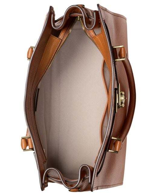 Michael Kors Brown Michael Hamilton Moderne Large Leather Satchel