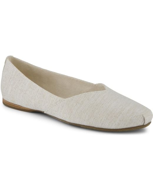 TOMS White Gemma Ballet Flats