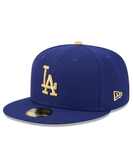 KTZ Blue Los Angeles Dodgers 2025 Gold Collection 9fifty Snapback Hat for men