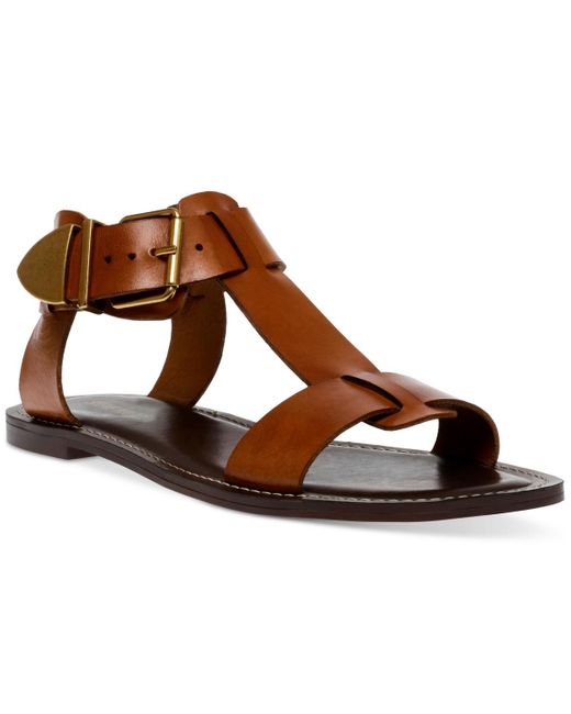 Steve Madden Brown Brazinn Gladiator Flat Sandals