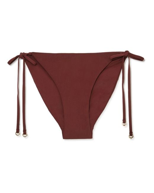 Reiss Brown Ruby Tie Side Bikini Bottom