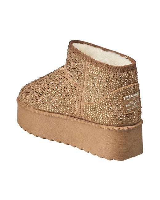 True Religion Brown Terry Rhinestone Boot