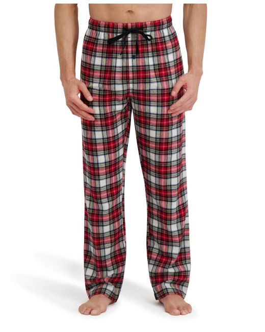 Hanes Red Flannel Drawstring Sleep Pants for men