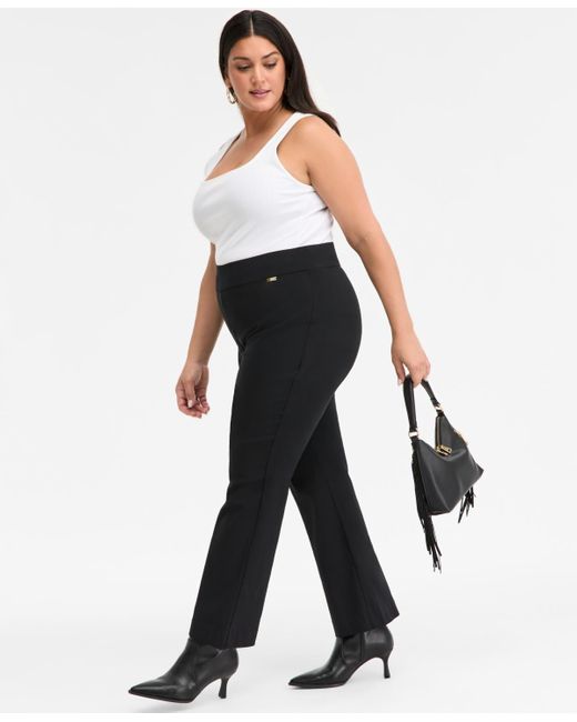 INC International Concepts Black Plus Size Mid-rise Bootcut Pants