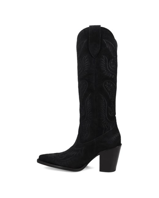 Dingo Black The Duke Leather Boot for men