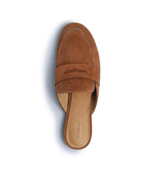 Bernardo Brown Loafer Mule