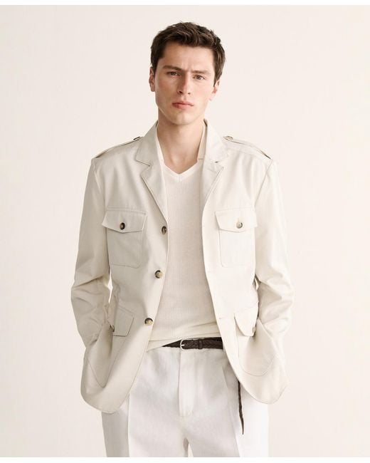 Mango Natural Italian Cotton Jacket for men