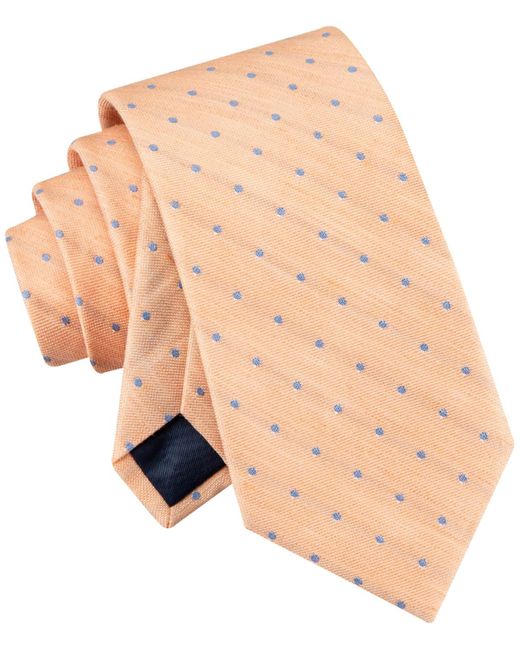 Tommy Hilfiger White Linen Dot Tie for men