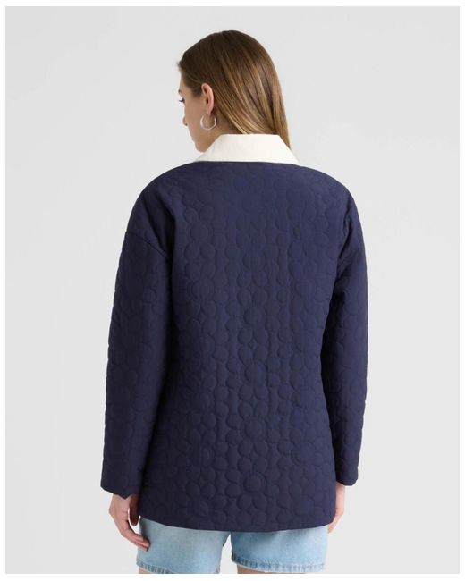 NVLT Blue Daisy Quilted Puffer Jacket