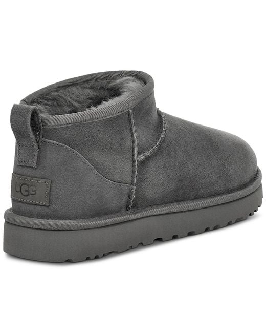 Ugg Gray Classic Ultra Mini Booties