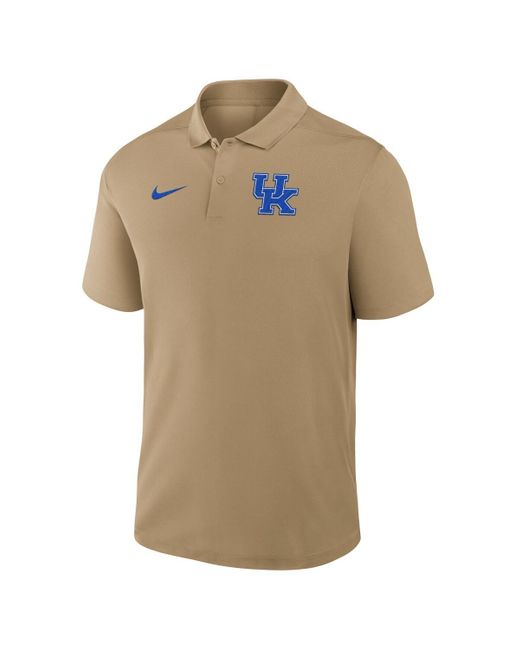 Nike Natural Kentucky Wildcats Primetime Victory Primary Logo Performance Polo Shirt for men