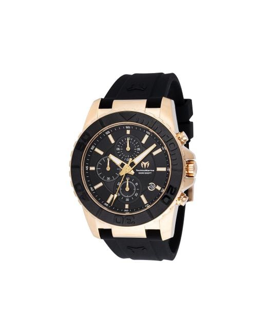 TechnoMarine Black Tm-725003 Sea Quartz Dial Watch for men