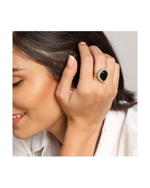 SOH Black Stone Statement Ring