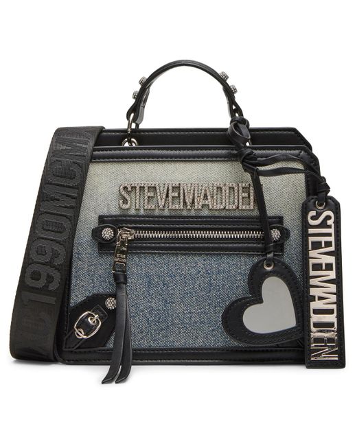 Steve Madden Black Bevelyno Satchel Bag