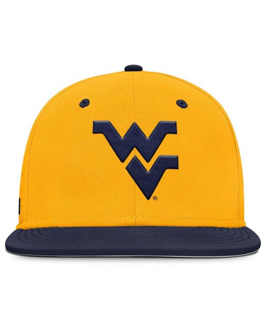 Nike Yellow West Virginia Mountaineers On-field Dugout True Performance Fitted Hat for men