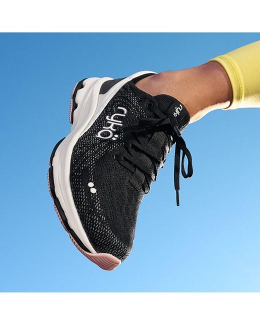 Ryka Black Devotion X Lace Up Walking Sneakers