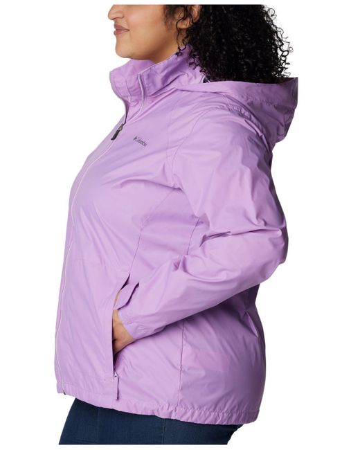 Columbia Switchback Waterproof Packable Rain Jacket, Xs3x in Purple Lyst