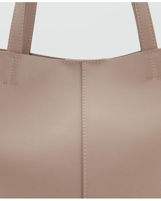 Mango Natural Double Handle Shopper Bag