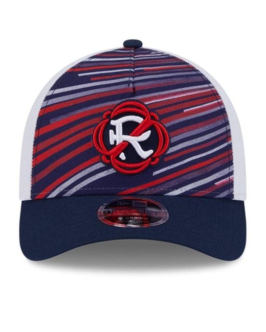 KTZ Blue Navy/white New England Revolution 2025 Jersey Hook 9forty M-crown Adjustable Hat for men