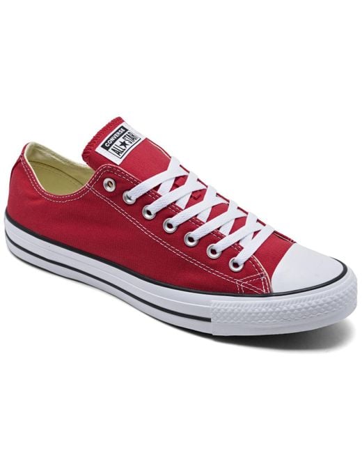 Converse Red Chuck Taylor Low Top Sneakers From Finish Line for men
