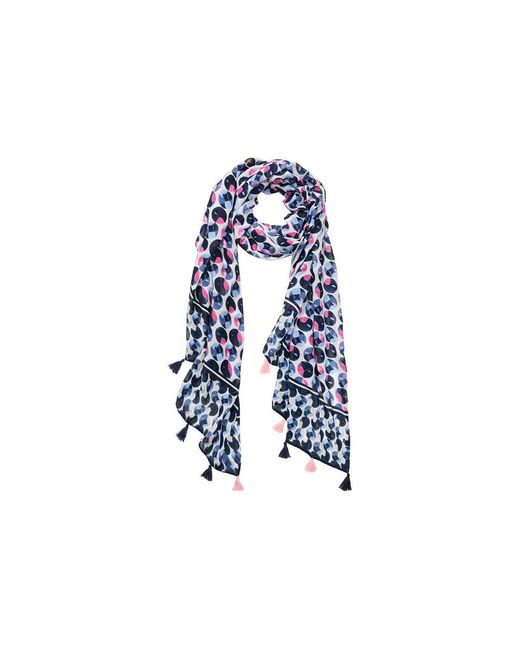 Olsen Blue Dotted Scarf