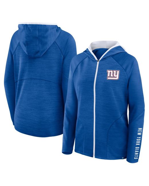 Fanatics Blue New York Giants Redzone End Around Pass Raglan Full-zip Hoodie