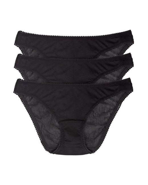 On Gossamer Mesh Hip Bikini Panty, Pack Of 3 in Black | Lyst
