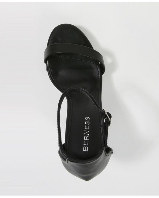 BERNESS Black Germane Platform Sandals