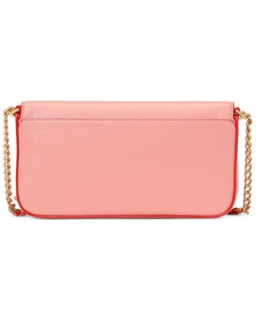 Kate Spade Pink Serena Pop Trim Chain Leather Wallet