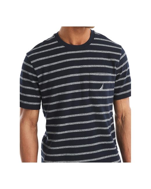 Nautica Black Stripe Crewneck T-shirt for men