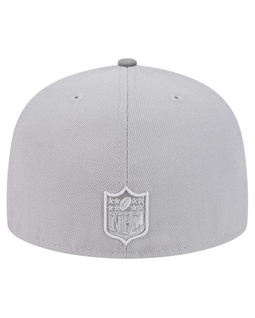 KTZ Gray/graphite New York Giants Iron Cloud 59fifty Fitted Hat for men